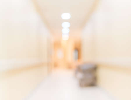 blur image of corridor and light at destination for background usage.の写真素材