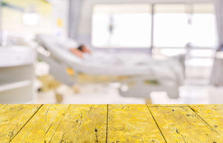 blurred image of Patient with drip in hospital for background usage.の写真素材