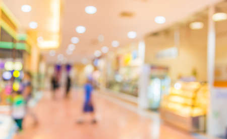 blurred image of shopping mall and people .の写真素材