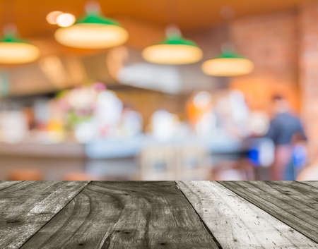 Coffee shop blur background with bokeh image.