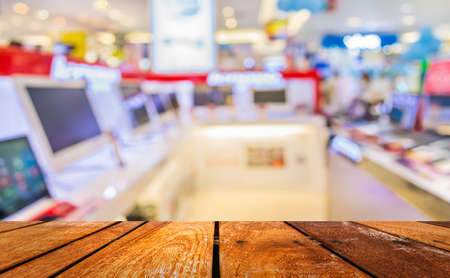 blur image of eletronic department store with bokeh for background usage . blur image of eletronic department store with bokeh for background usage .