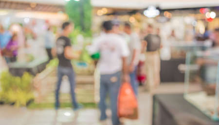 image of blur people at pet show  for background usage .