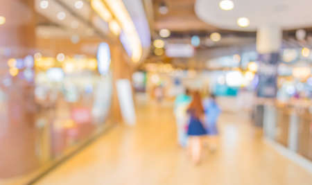 blurred image of shopping mall and people for background usage .の写真素材