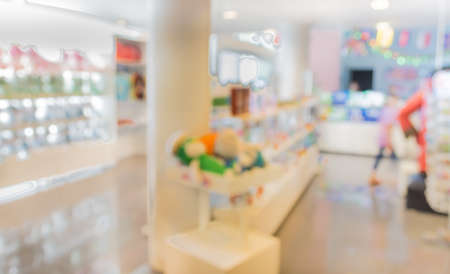 blurred image of shopping mall and people for background usage .の写真素材
