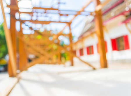 blur image of wood structure on day time for background usage.の写真素材