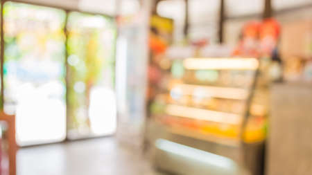 image of blur bakery shop with bokeh for background usage .の写真素材