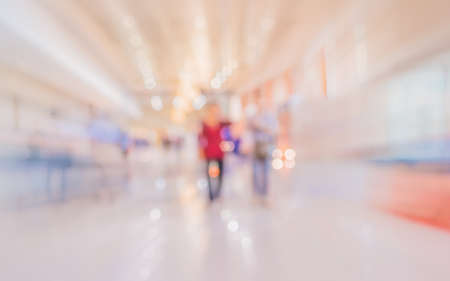 blurred image of shopping mall and people for background usage .の写真素材