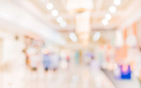 blurred image of shopping mall and people for background usage .の写真素材