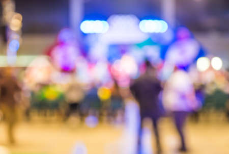 image of blur people in concert hall for background usage .の写真素材