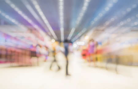 blurred image of shopping mall and people for background usage .の写真素材