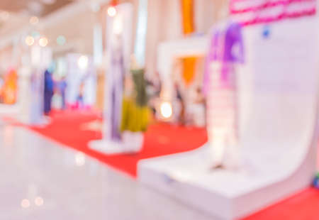 blurred image of shopping mall and people for background usage .の写真素材