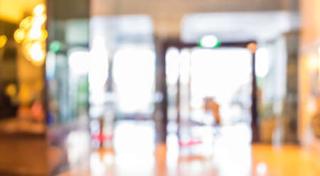 blurred image of shopping mall and people for background usage .の写真素材