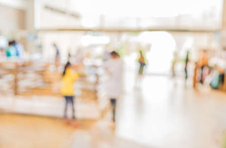 image of blur people at pet show  for background usage .の写真素材