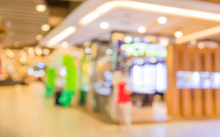 blurred image of modern shopping mall and people .の写真素材