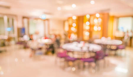 Chinese restaurant blur background with bokeh image .の写真素材