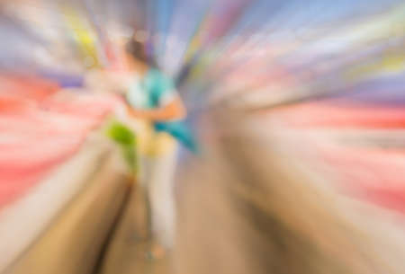 image of blur thailand market with bokeh for background usage .