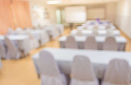 blur image of empty seminar room for background usage.の写真素材