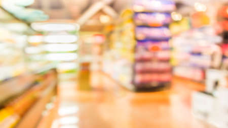 blurred image of shopping mall and people for background usage .の写真素材