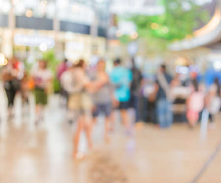 blurred image of shopping mall and people for background usage .の写真素材