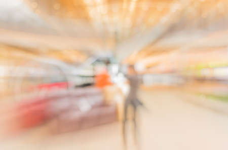 blur image of people in the lobby of a modern business center with a blurred background.の写真素材