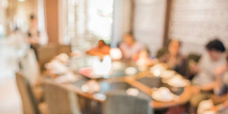 Chinese restaurant blur background with bokeh image .の写真素材