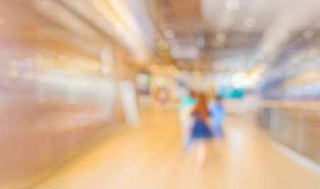 blurred image of shopping mall and people for background usage .の写真素材