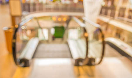 image of escalators at the modern shopping mall .の写真素材