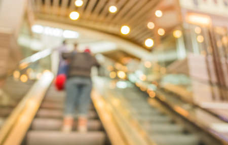 image of escalators at the modern shopping mall .の写真素材