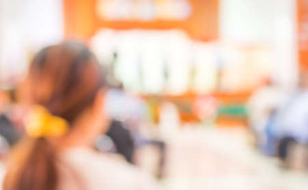 blur image of Parent looking at kids on school stage for background usage.の写真素材