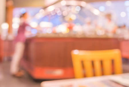 blur image of Coffee Shop Blurred background with bokeh.の写真素材