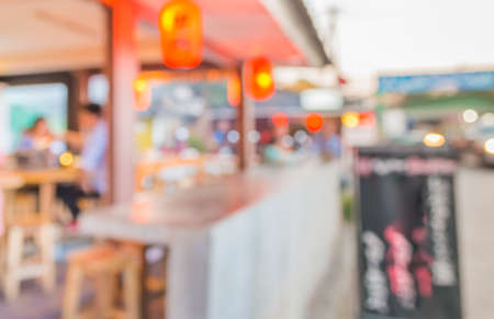 Blurred background image of  Customer at japan restaurant blur background with bokehの写真素材
