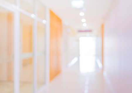 blur image of corridor and light at destination for background usage .の写真素材