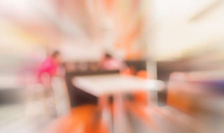 Coffee shop blur background with bokeh image .の写真素材