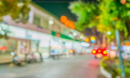 image of Bokeh of supermarket light at night for background usage.の写真素材
