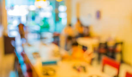 Chinese restaurant blur background with bokeh image .の写真素材