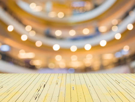 image of big retail Shop Blurred background with bokeh.の写真素材