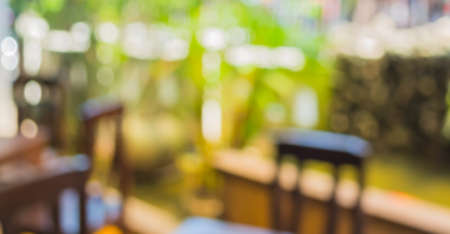 blur image of retro restaurant on day time for background usage.の写真素材