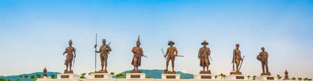 Seven king of thailand monument at  ratchapak royal public park,Hua hin Thailand.のeditorial素材