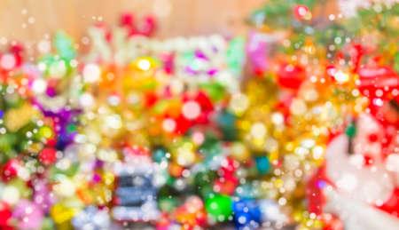 blur image of Christmas ornaments