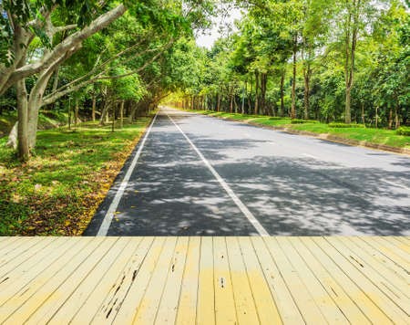 image of road with trees on both sides and sun light at the end of destination.