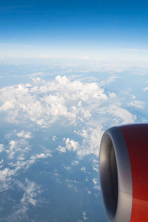 View from airplane window to see sky on day time.