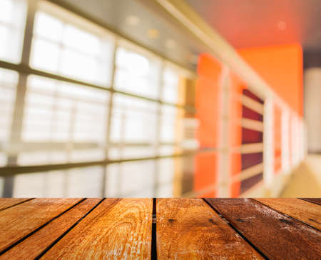 blur image of hospital hallway for medical background.の写真素材