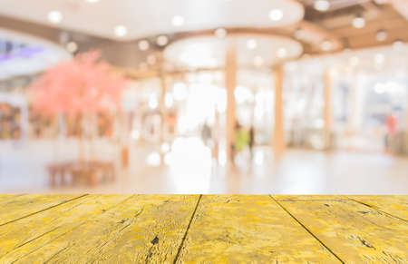 blurred image of shopping mall and people for background usage .の写真素材