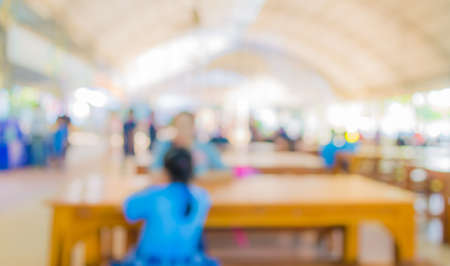 image of blur cafetaria with open space for background usage .の写真素材