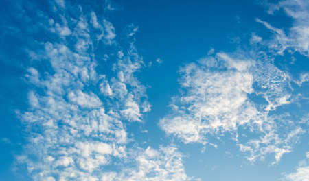image of blue sky and white clouds on day time for background usage .の写真素材