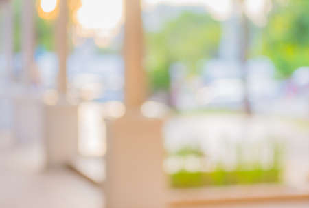 blur image of modern building on day time for background usage.の写真素材