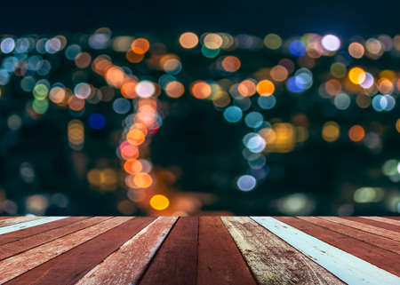 Blur bokeh lights from high building for background usage .の写真素材