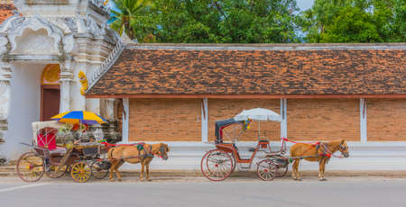The carriage designed for private passenger at Lampang province ,Thailand .の写真素材