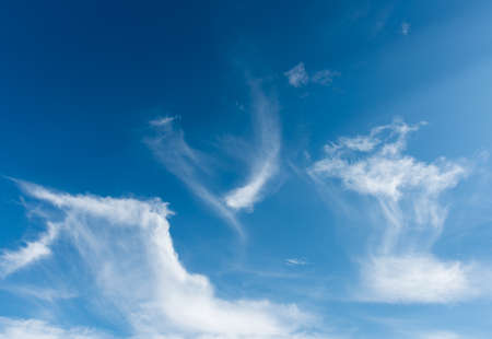 image of blue sky and white clouds on day time for background usage.