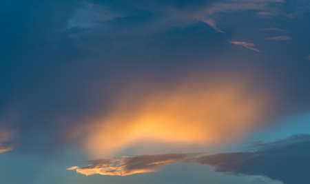 image of sunset sky and white cloud for background.